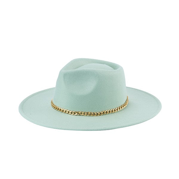 CHAIN BELT FEDORA HAT