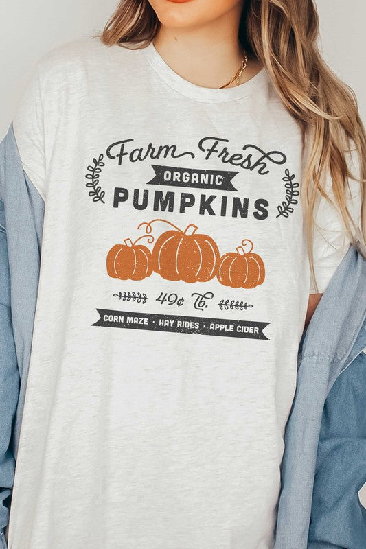 FARM FRESH ORGANIC PUMPKINS GRAPHIC TEE