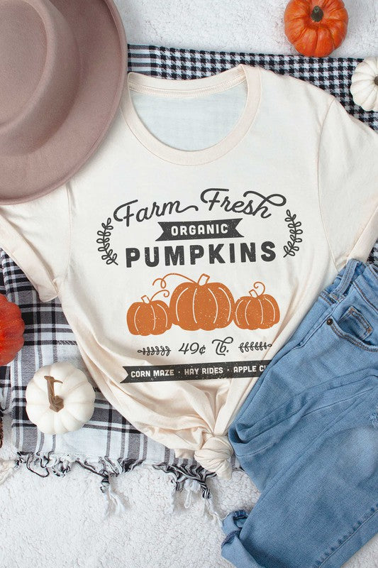 FARM FRESH ORGANIC PUMPKINS GRAPHIC TEE