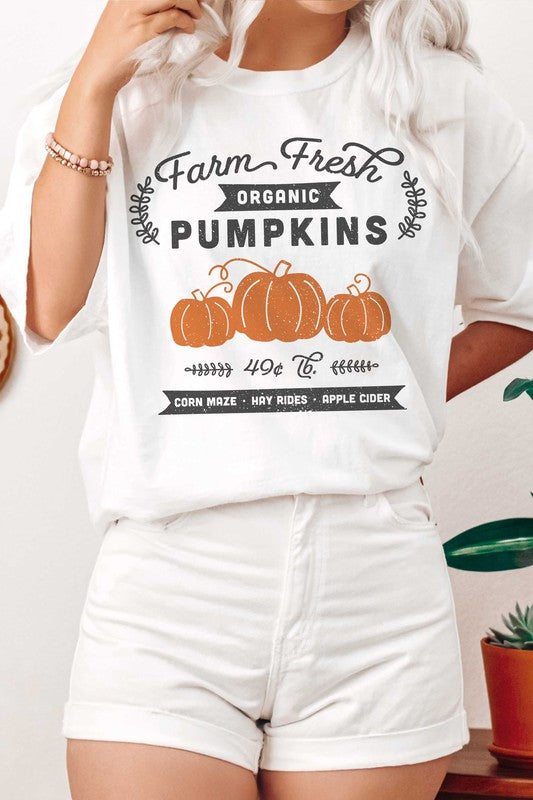 FARM FRESH ORGANIC PUMPKINS GRAPHIC TEE