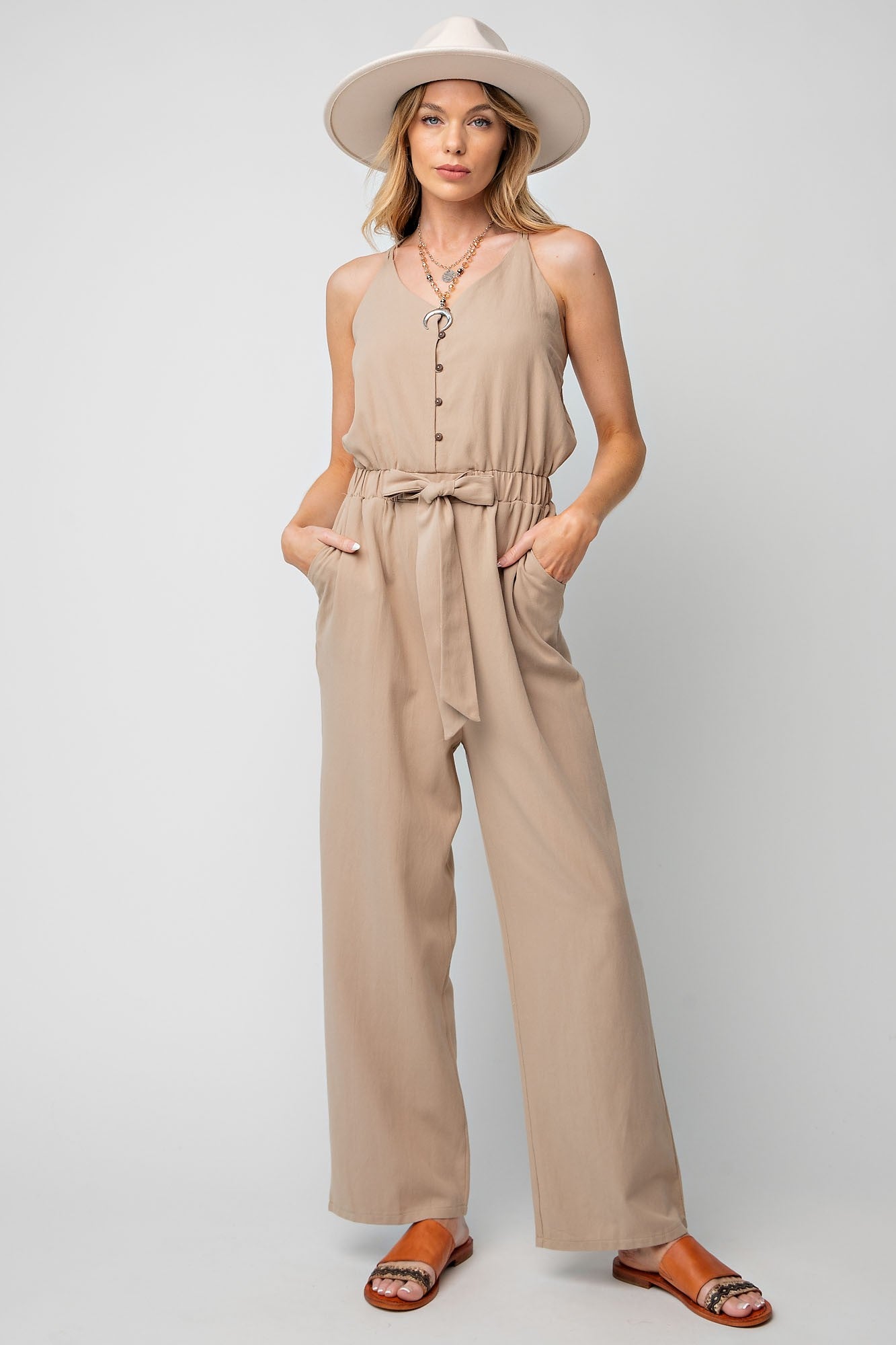 Button Down Jumpsuit