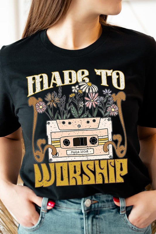 Worship Psalm Cassette Christian Graphic T Shirts