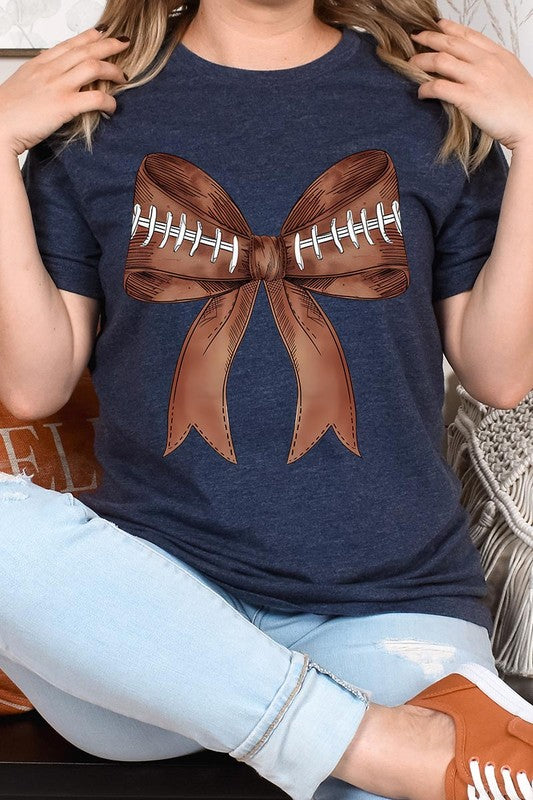 Coquette Football Bow Graphic T Shirts