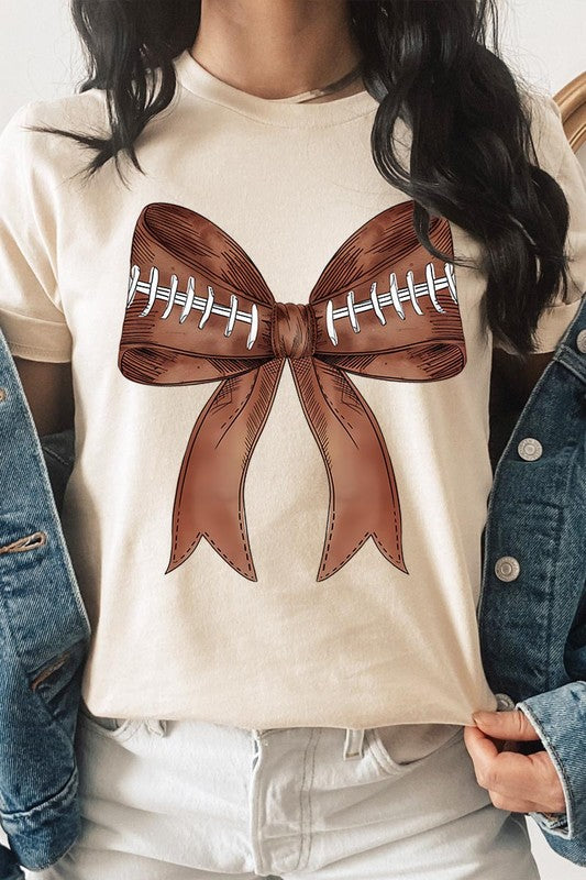 Coquette Football Bow Graphic T Shirts