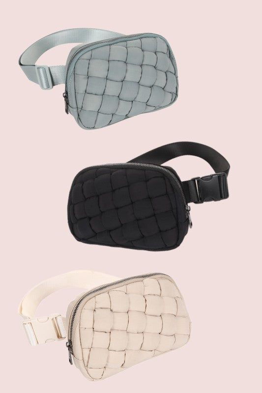 Quilted Cross Body Belt Bag