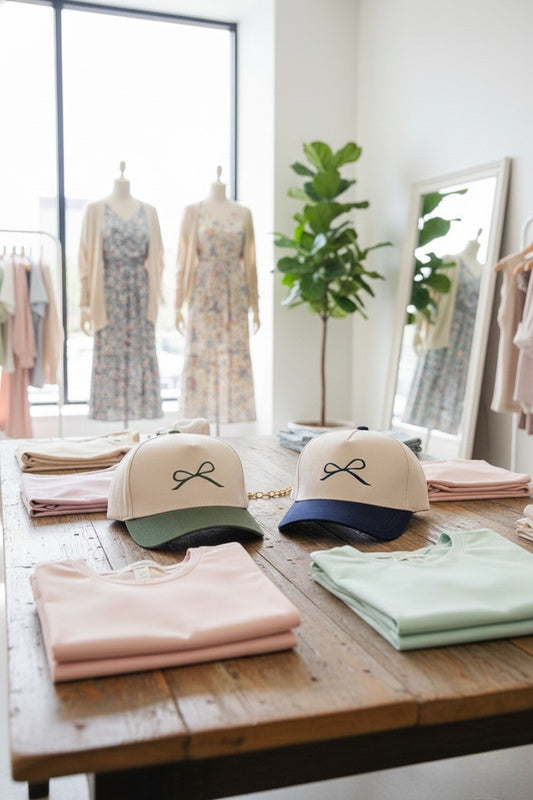 Bow Embroidered Baseball Cap