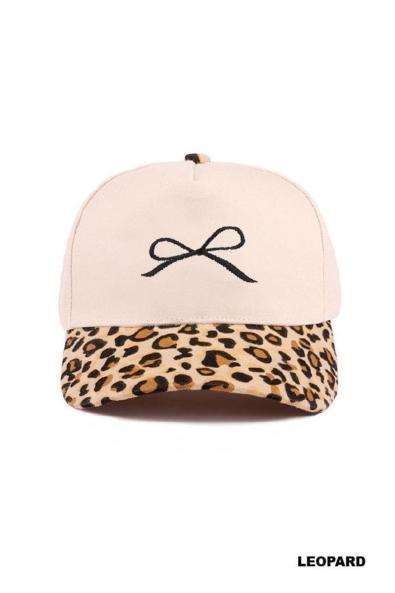 Bow Embroidered Baseball Cap