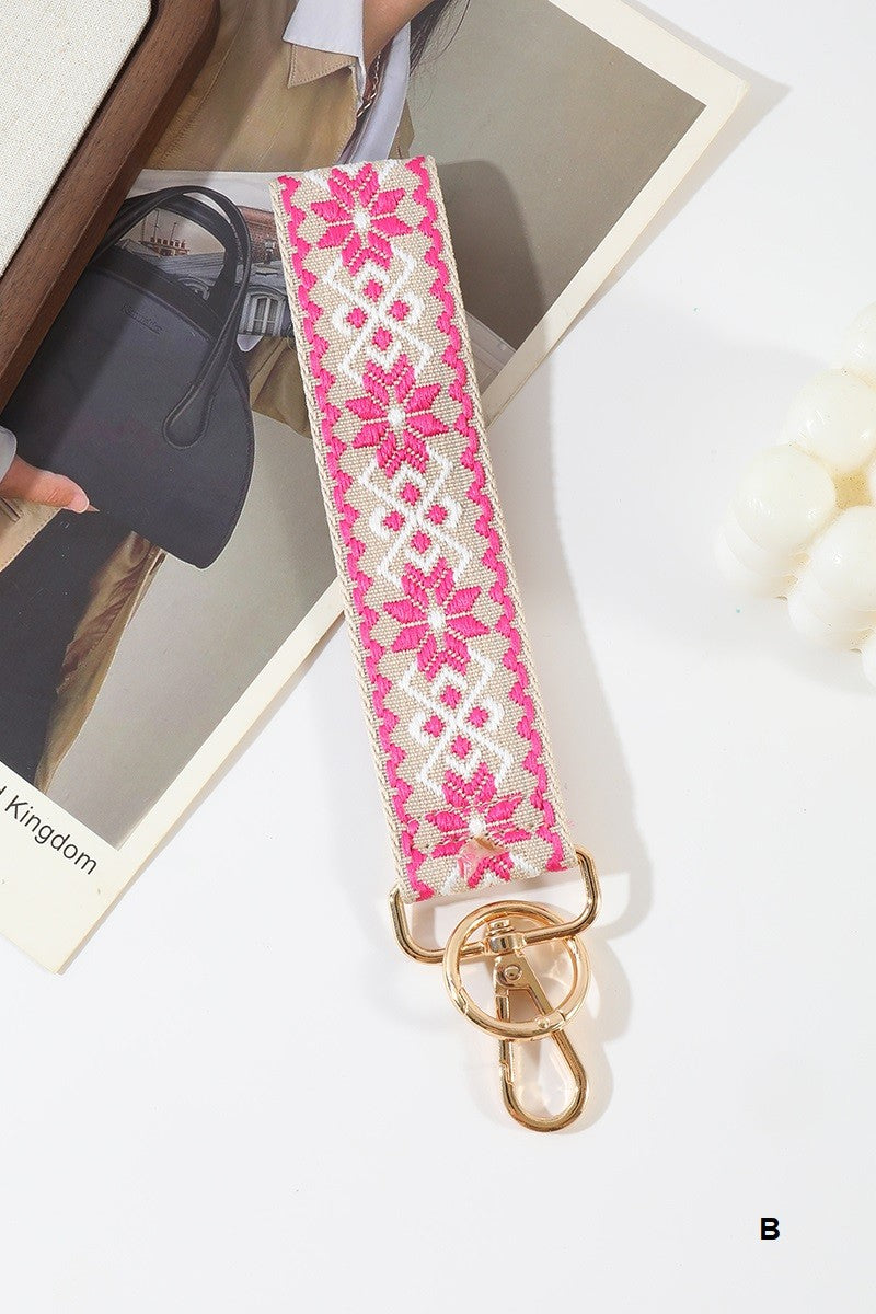 Patterned Wristlet Keychain Straps