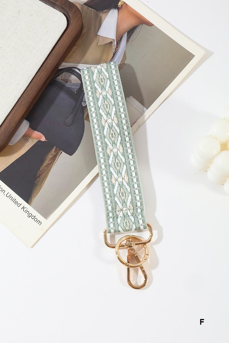 Patterned Wristlet Keychain Straps