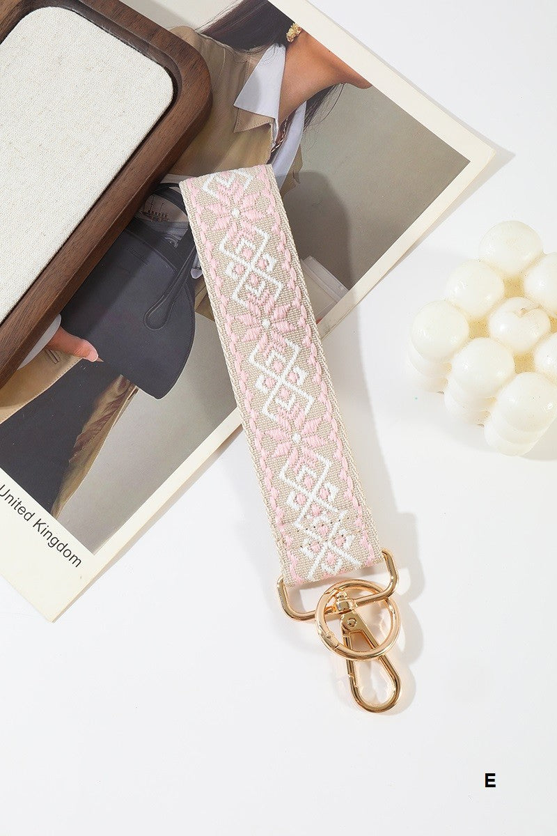Patterned Wristlet Keychain Straps