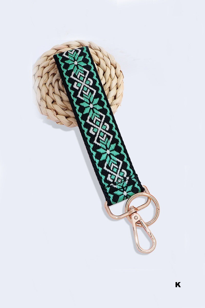 Patterned Wristlet Keychain Straps