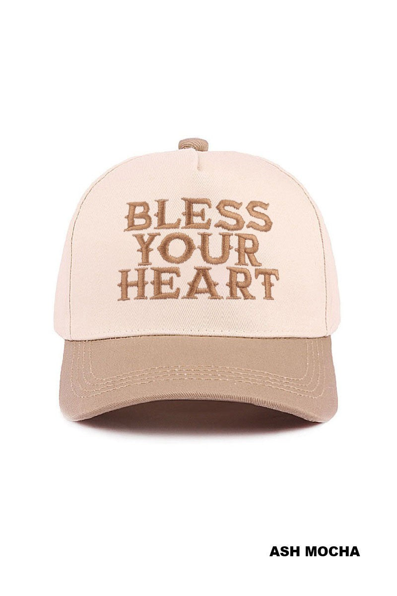“Bless Your Heart” Embroidered Hat