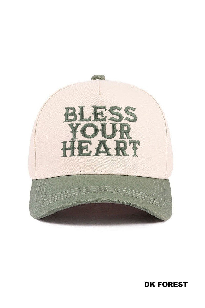 “Bless Your Heart” Embroidered Hat