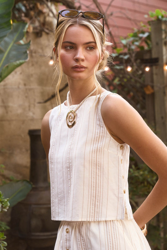 Sandbar Stripe Sleeveless Top