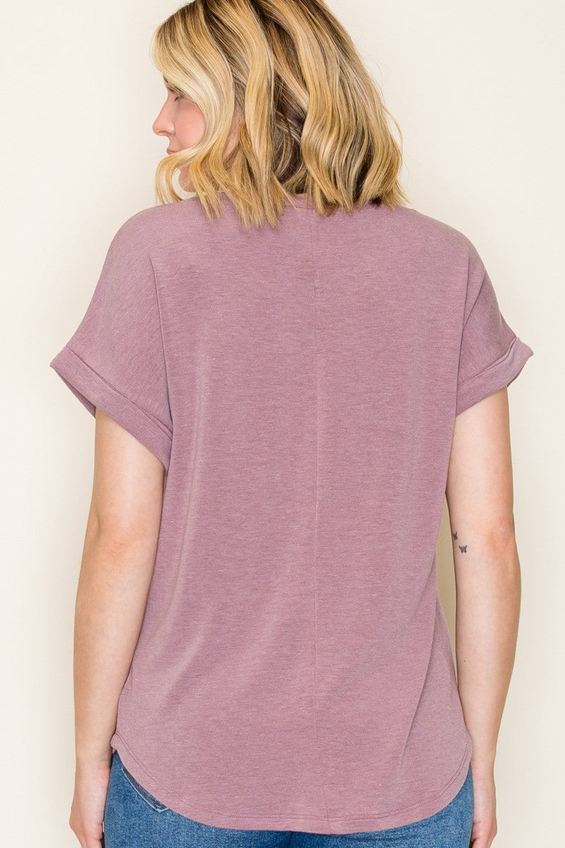 Soft Olive Everyday Rolled-Sleeve Tee