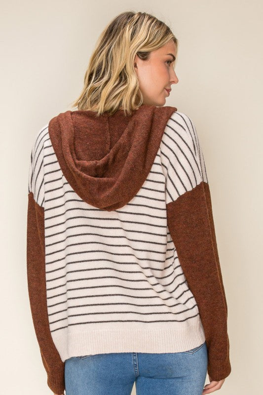 Fireside Stripe Hooded Cardigan