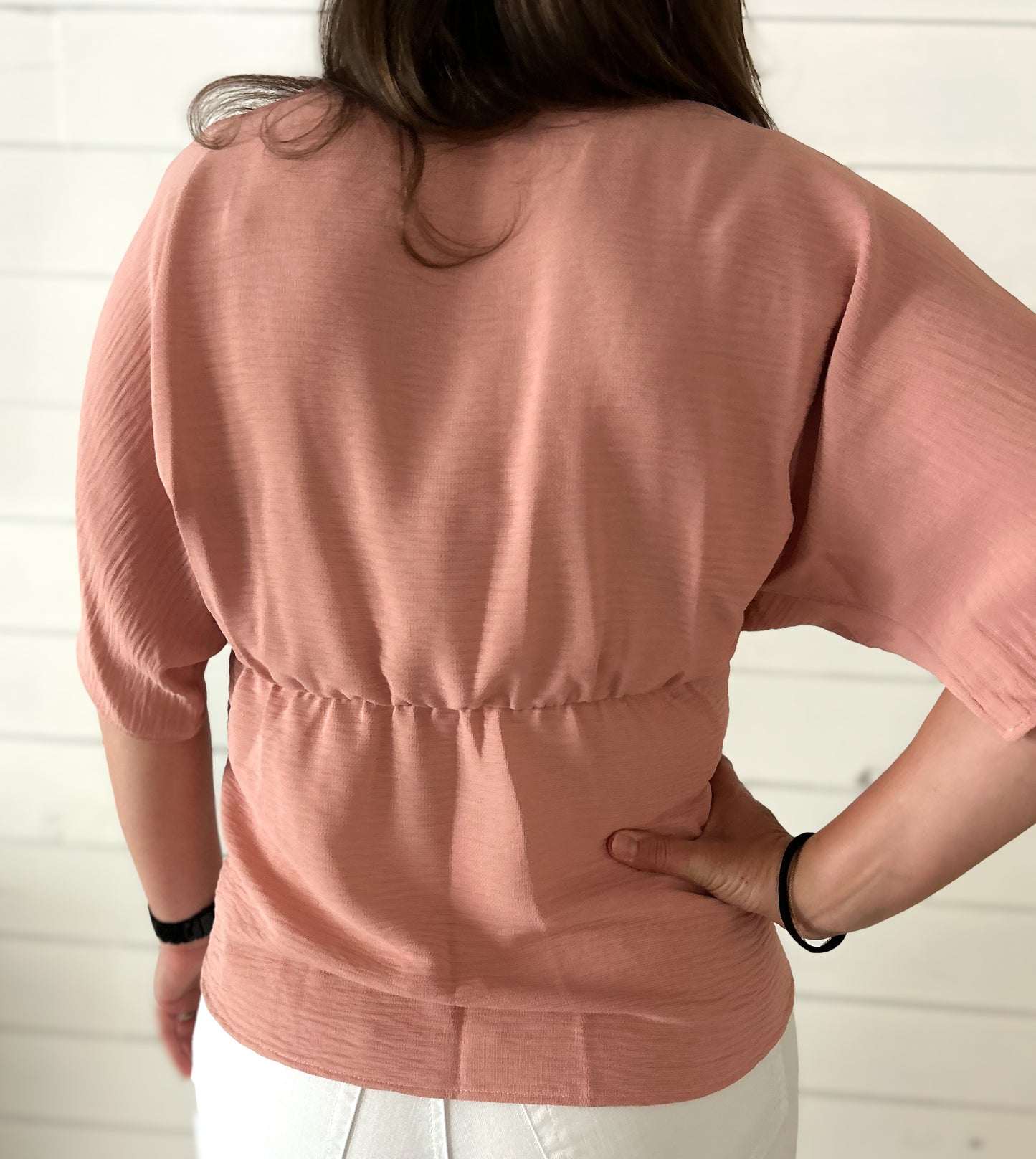 Blush Twist Front Top