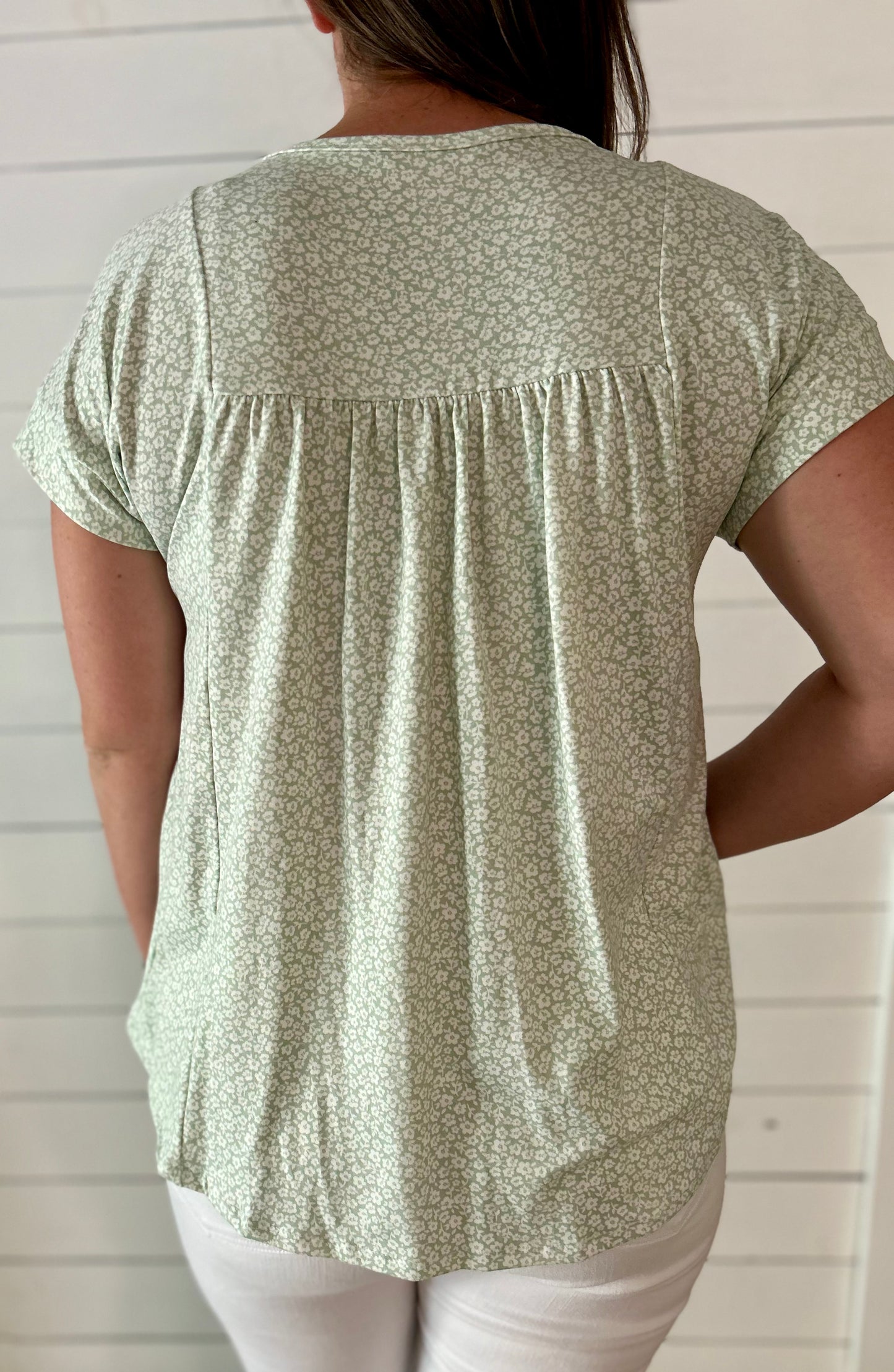 Sage Button Front Top