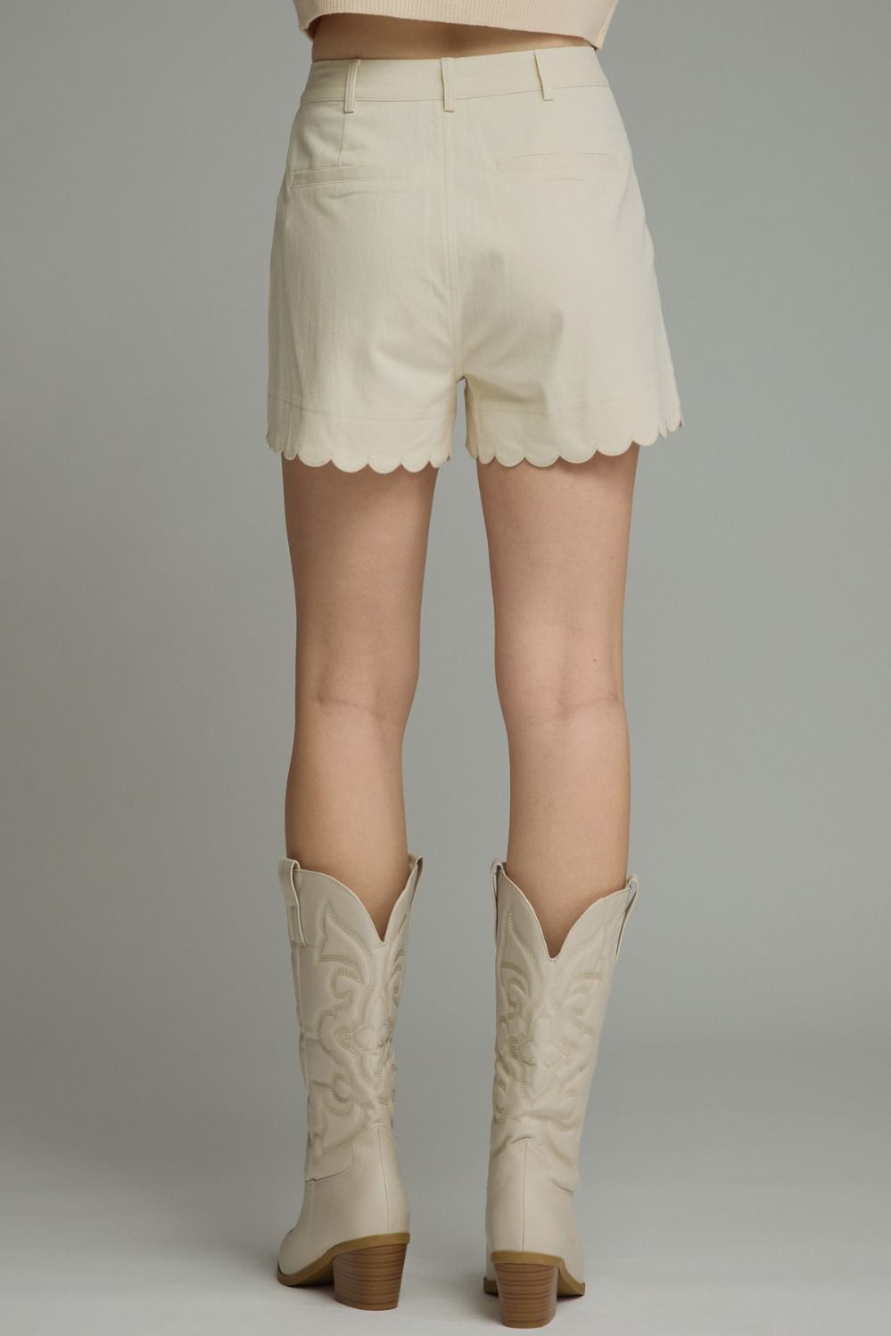 Scallop Trimmed Shorts