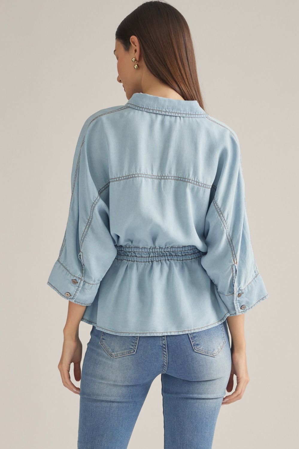 Simply Blue Drawstring Top